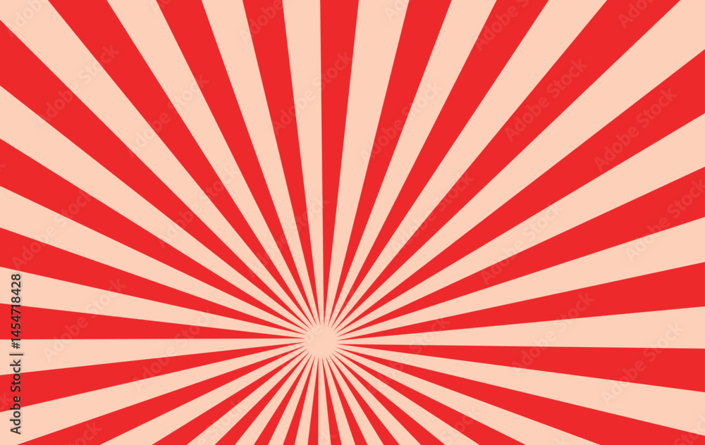 Fototapeta premium abstract simple yellow sunrise line pattern on red can be used background.