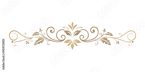 Ornamental brown divider in vintage baroque style