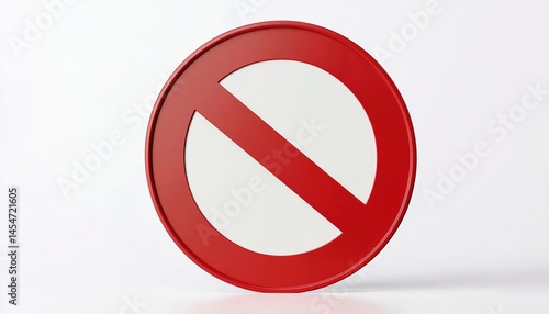 A 3D - rendered red no - entry sign with a shiny surface against a simple gray background Free Download A 3D - rendered red no - entry sign with a shiny surface against a simple gray background - GFXLoad