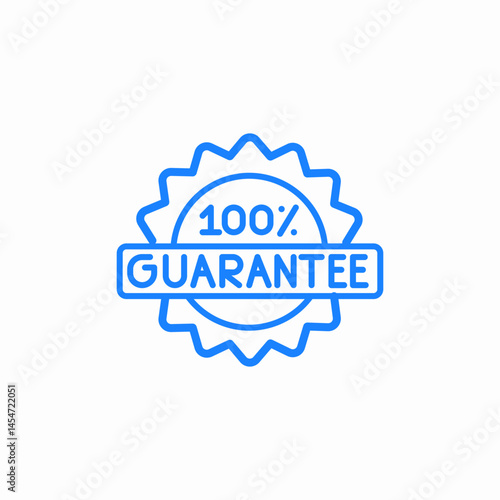 100 percent guarantee sign icon sign vector