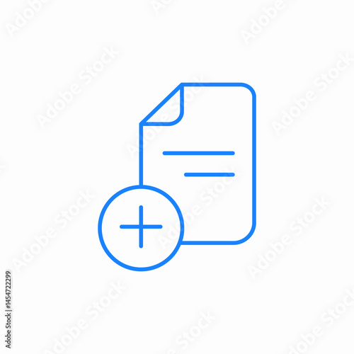 adding document creating new file icon sign vector