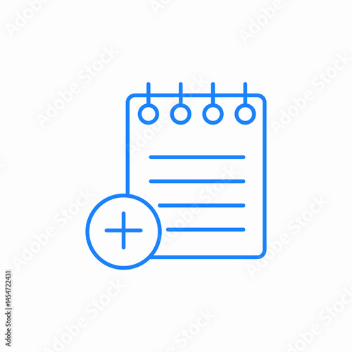 adding item to list creating new entry icon sign vector