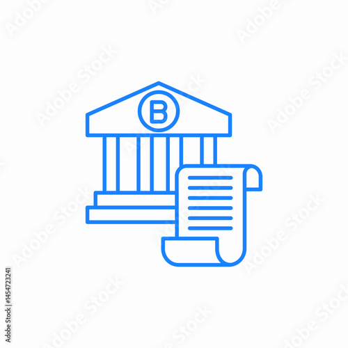 bank documents financial reports loan agreements icon sign vector