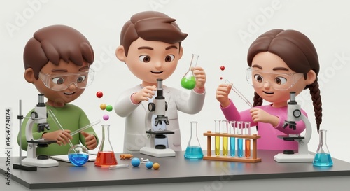 Scientists collaboration indoor laboratory