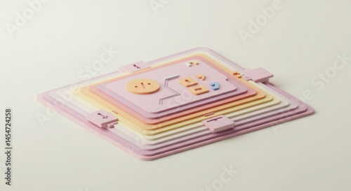Soft focus pink objects stack