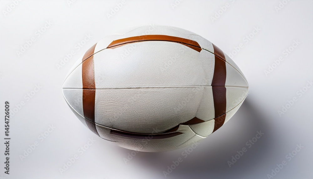 Fototapeta premium studio shot pristine white football clean lines white backdrop game competition victory