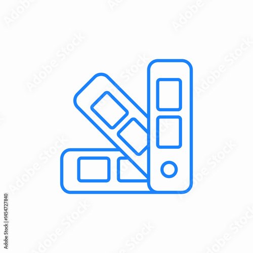 color swatch palette icon sign vector