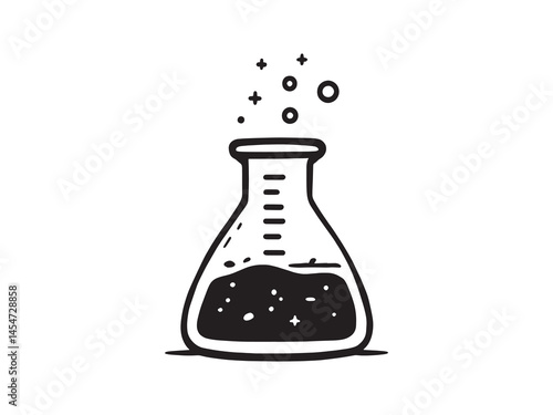 line art vector of soil pH testing tool equipment