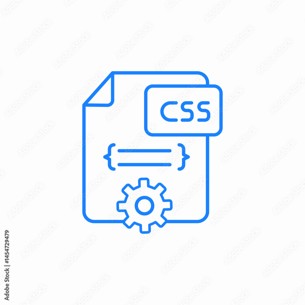 css settings file icon sign vector css settings file icon sign vector