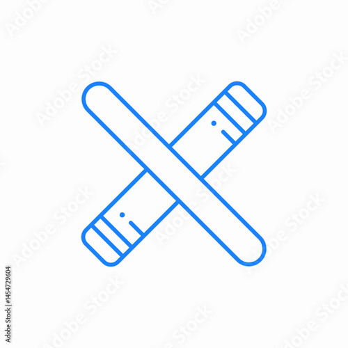 crossed drum sticks icon sign vector