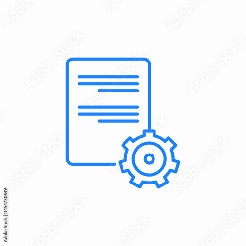 document automation workflow icon sign vector