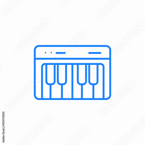 electronic keyboard instrument icon sign vector