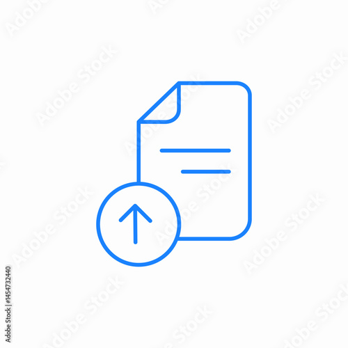 file upload document submission icon sign vector