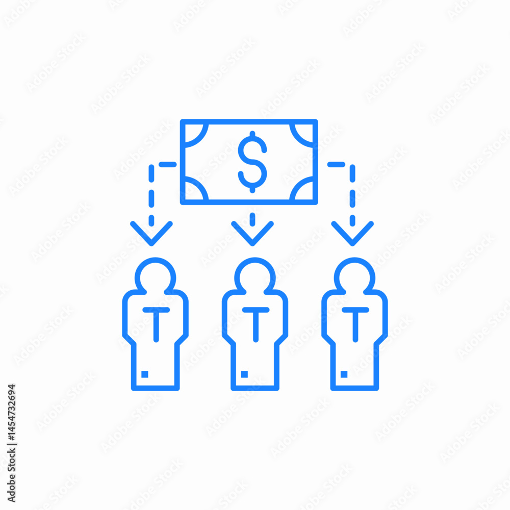 financial resource allocation icon sign vector financial resource allocation icon sign vector