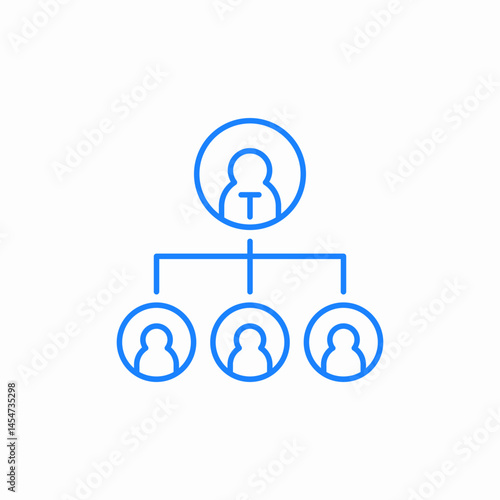 hierarchical team structure icon sign vector
