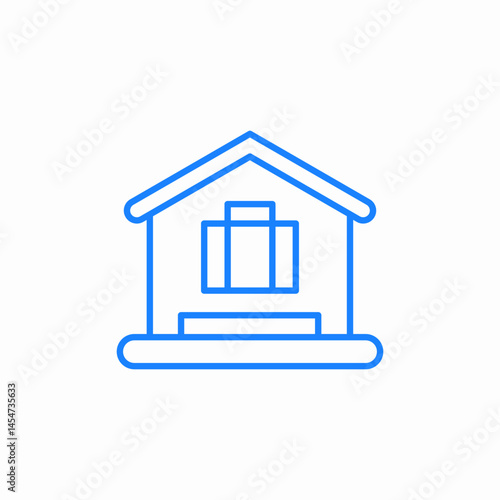 house suitcase or travel bag icon sign vector