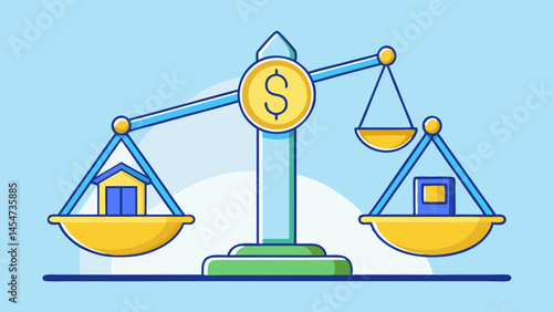House vs Fuel Costs Balancing Budget on a Scale Illustrative Design