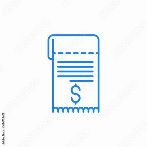 receipt or invoice icon sign vector