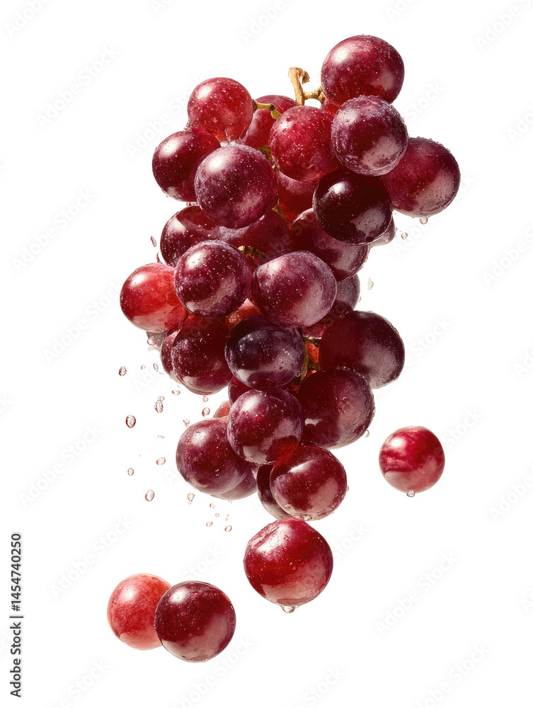 Ruby Roman Grapes on transparent background Ruby Roman Grapes on transparent background