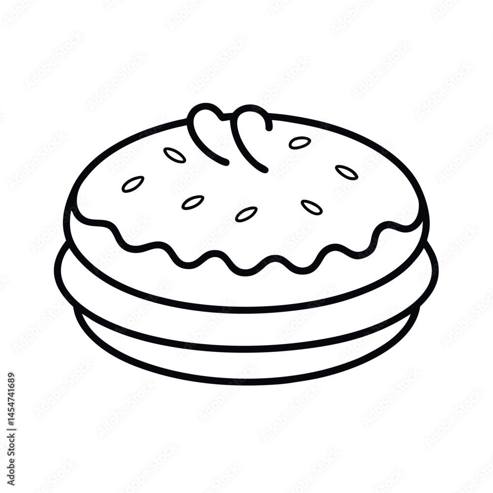 Frikadeller Outline Vector Illustration Frikadeller Outline Vector Illustration