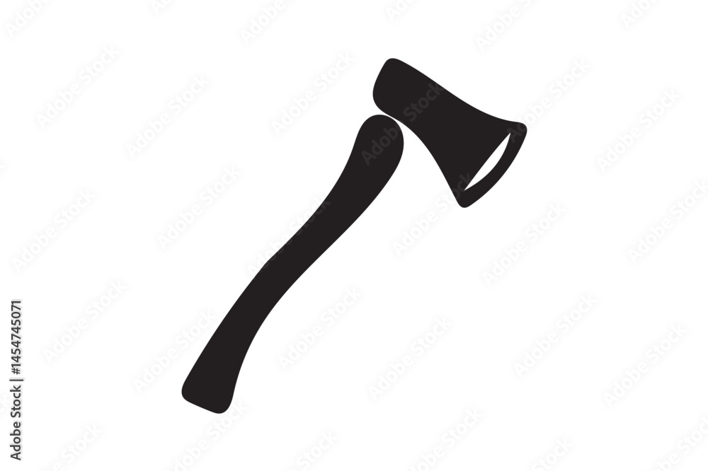 Axe icon silhouette illustration with white background. Axe icon silhouette illustration with white background.