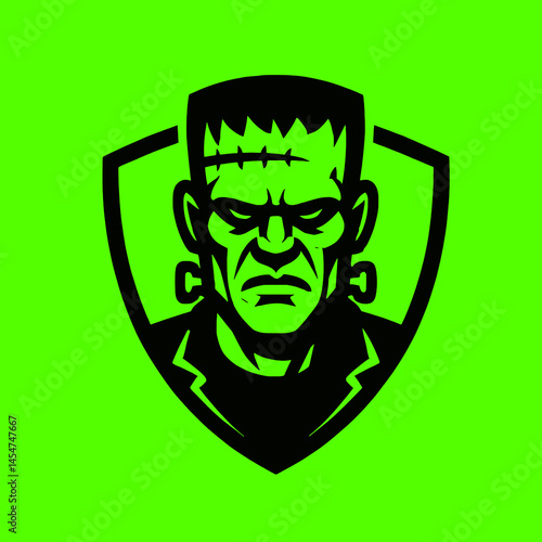 Frankenstein Monster Head – Vector Horror Mascot Logo