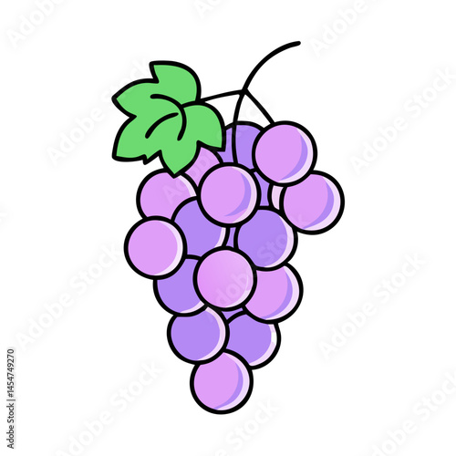 Illustration of grapes fruit, purple grapes, bunch of grapes, fruit grapes, fresh grapes, food