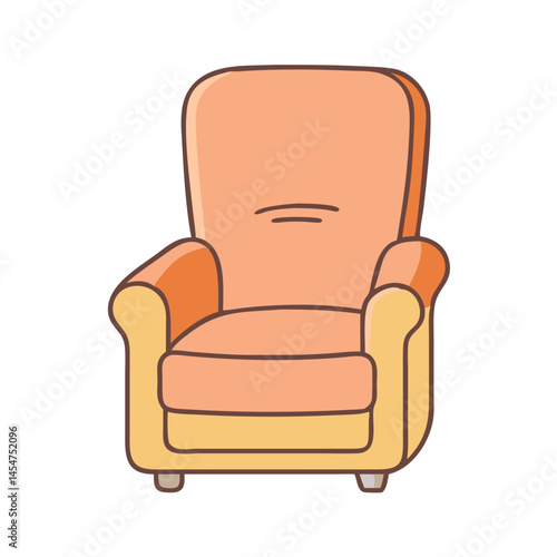 Illustration of armchair furniture seat comfort design interior home living room relax single sofa