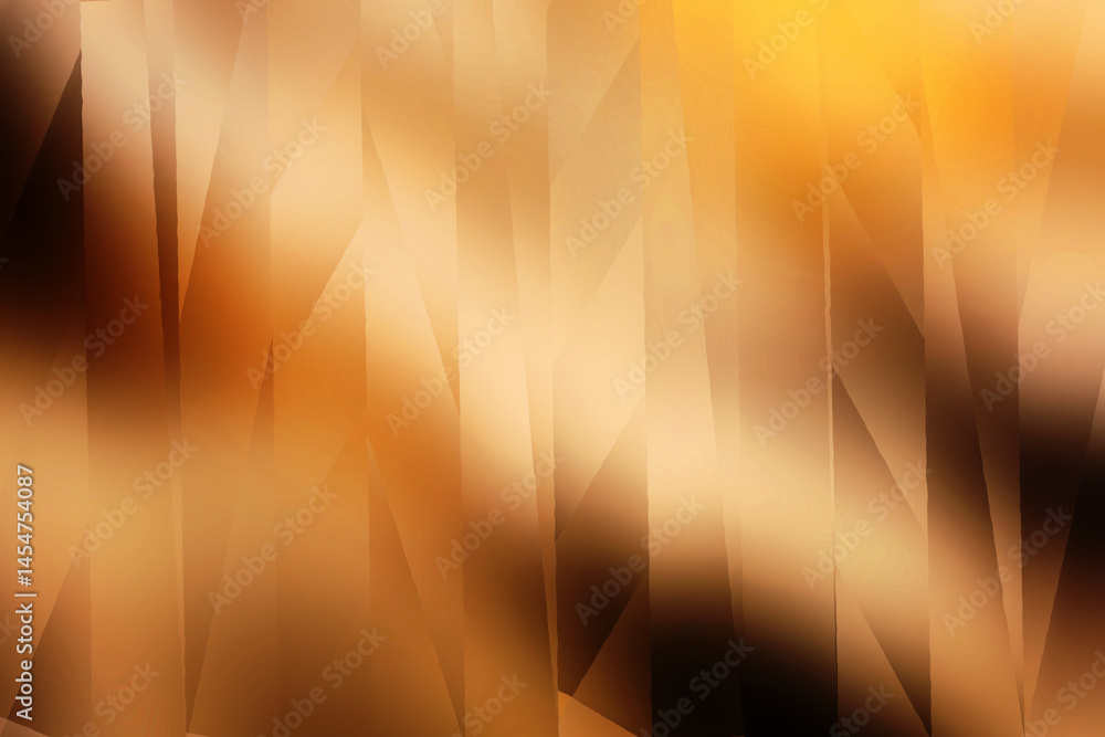 Obraz premium Złoto-brązowe geometryczne tło z rozmytym światłem – abstrakcyjna grafika do projektów graficznych