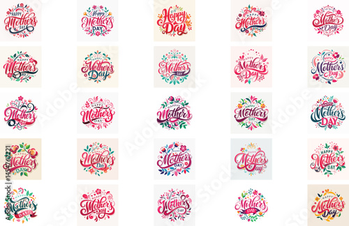 30 Exquisite Mother's Day Floral Lettering Designs  Perfect for Cards, Gifts, and Social Media