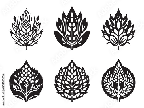 Minimalist Buckwheat Line Art Illustration for Design