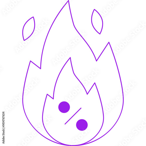 Fire icon single vector illustration