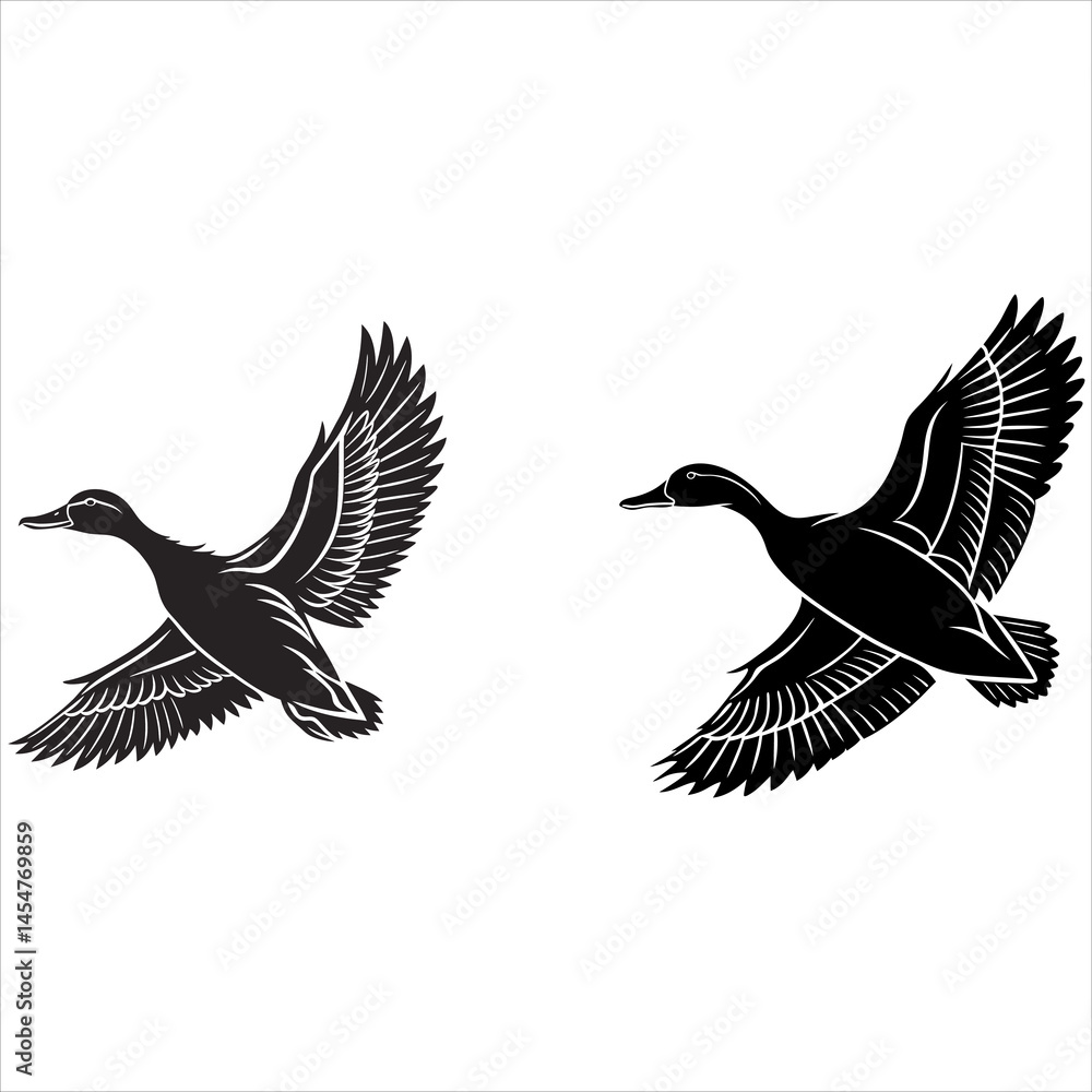 Obraz premium Flying buck in the sky vector art