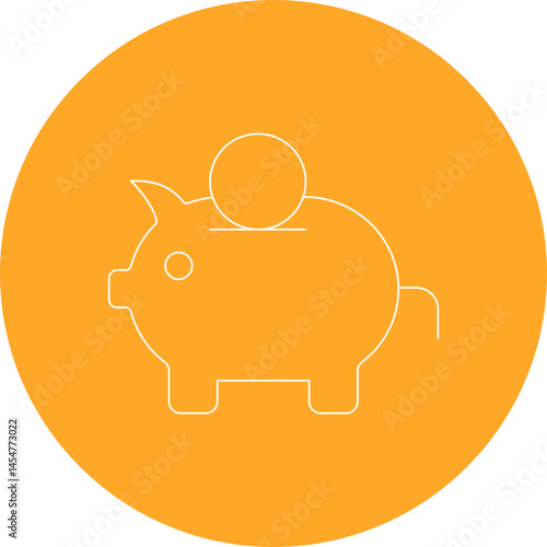 Piggi bank icon single vector illustration