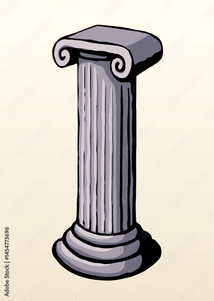 Vector drawing of big pillar Vector drawing of big pillar