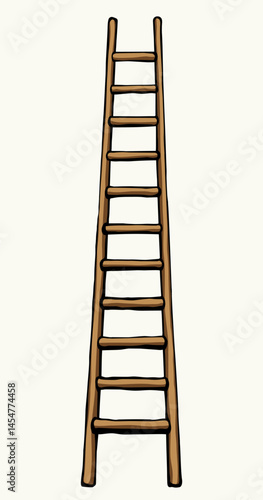 Vector drawing of high ladder