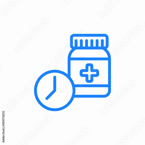 medicine time icon sign vector