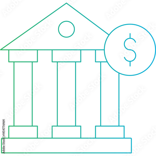 Bank single icon vector illustration