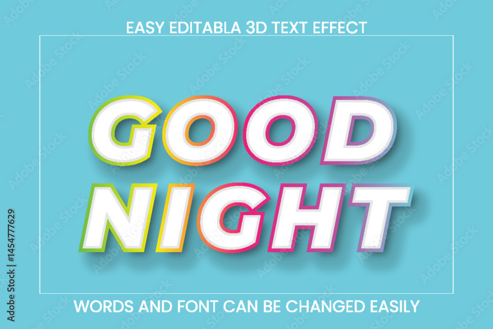 Good Night Text Style Effect