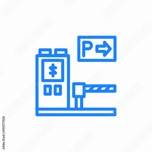parking entrance icon sign vector