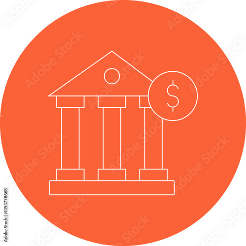 Bank single icon vector illustration