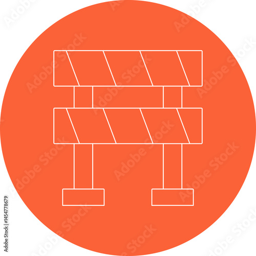Barrier single icon vector illustration