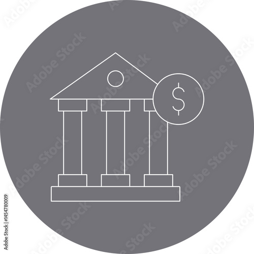 Bank single icon vector illustration