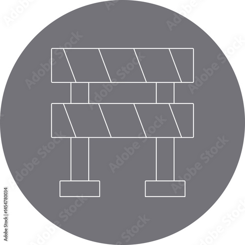 Barrier single icon vector illustration