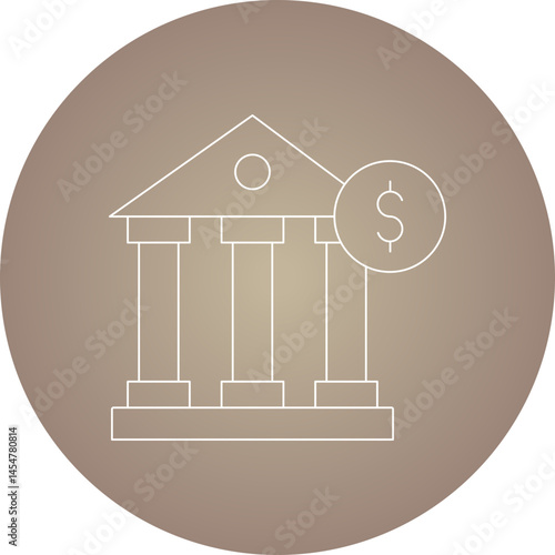 Bank single icon vector illustration