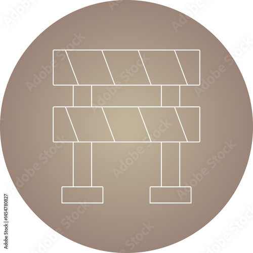 Barrier single icon vector illustration