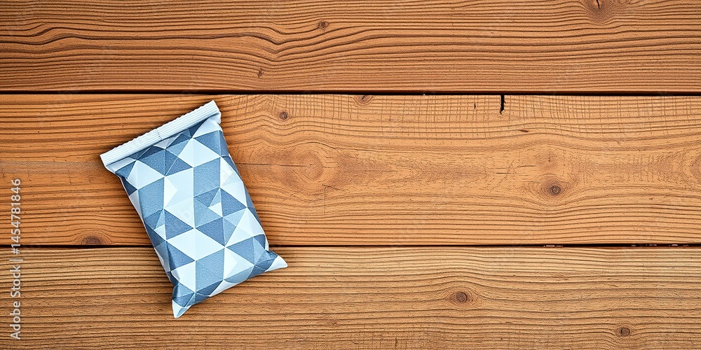 Obraz premium Geometric Design on Rustic Wood Background