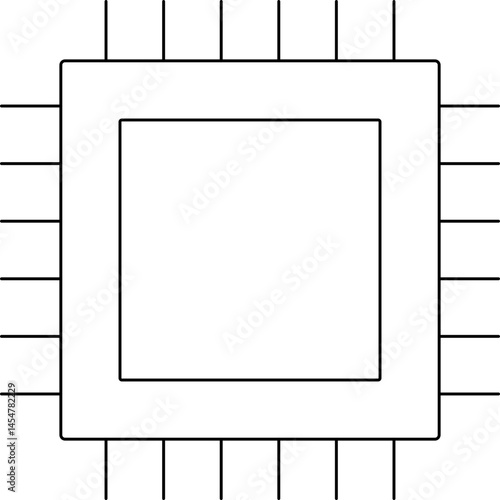 CPU single icon vector illustration