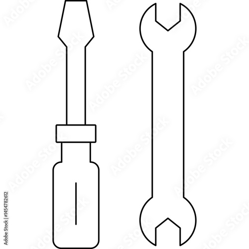 Screw driver single icon vector illustration