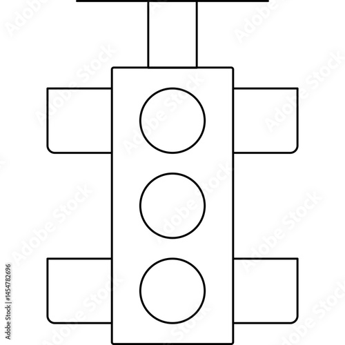 Traffic signal icon single vector illustration